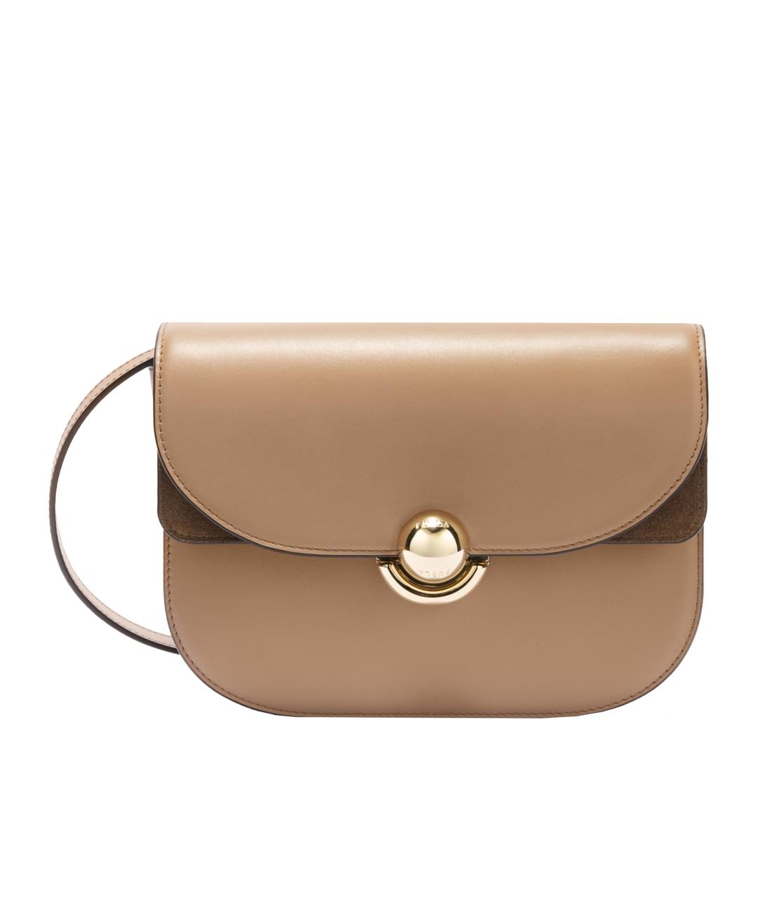 FURLA Бежевая кожаная сумка через плечо, фото 1