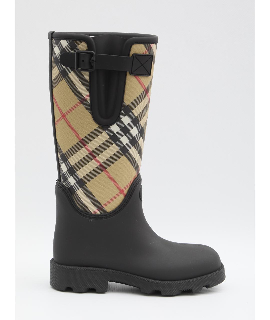 BURBERRY Черные резиновые сапоги, фото 6