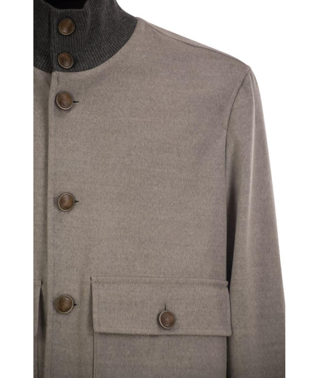 BRUNELLO CUCINELLI Серая шерстяная куртка, фото 4
