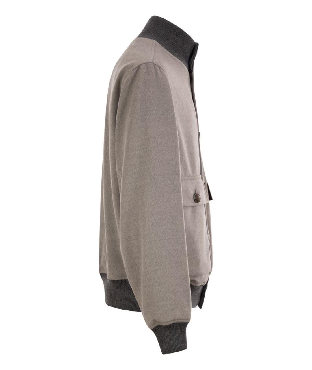 BRUNELLO CUCINELLI Серая шерстяная куртка, фото 3