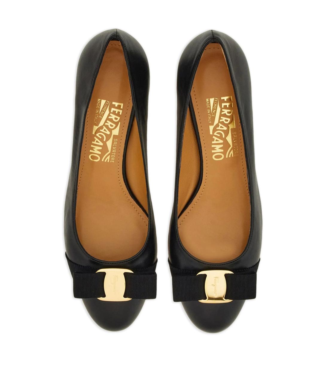 FERRAGAMO Черные кожаные туфли, фото 4