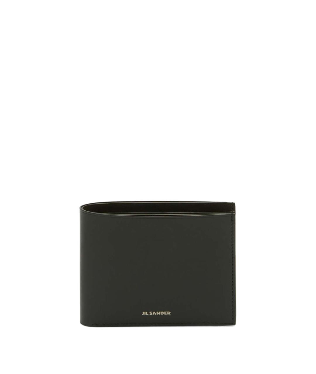 JIL SANDER Черный кожаный кошелек, фото 1