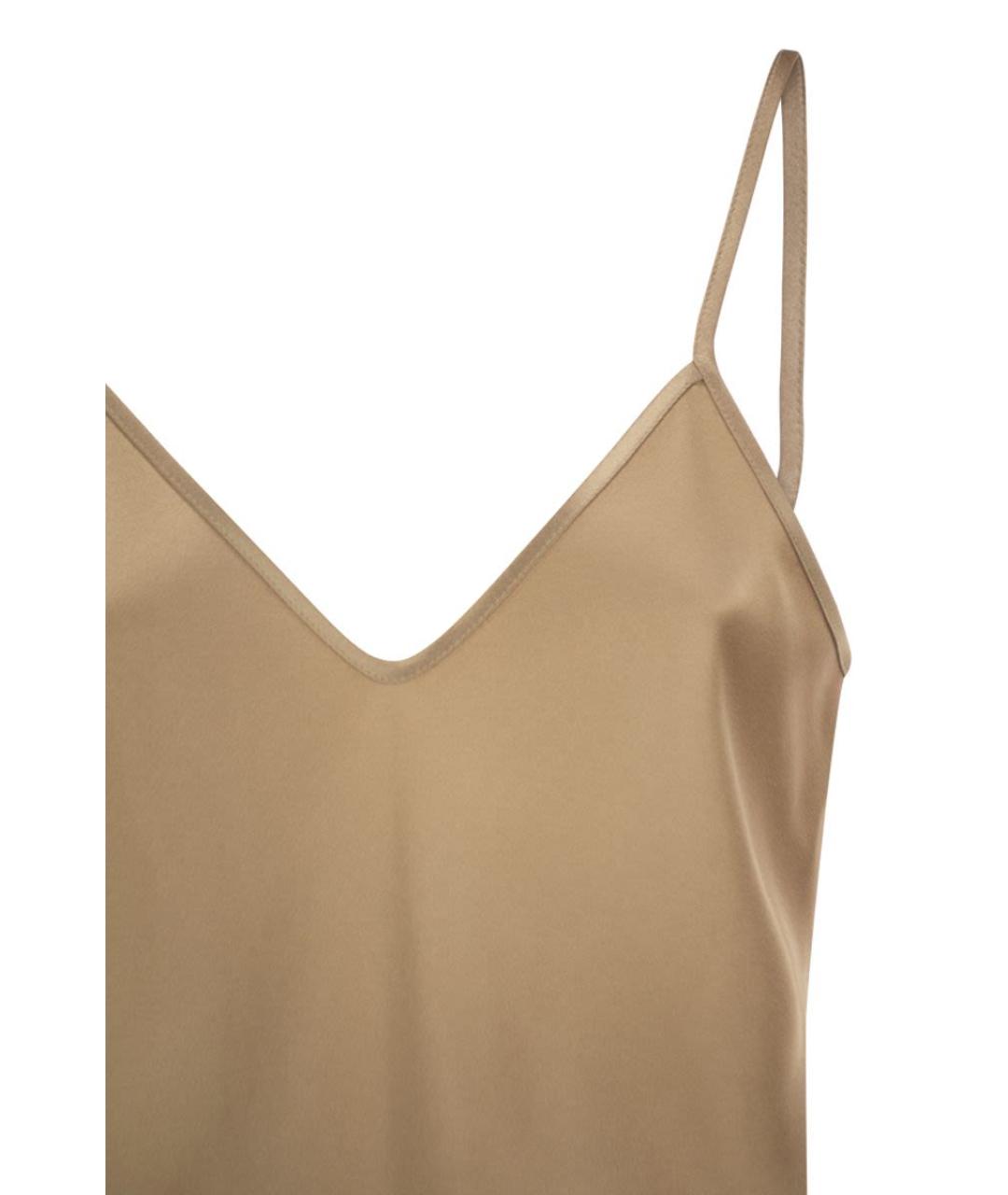 MAX MARA Бежевая майка, фото 4