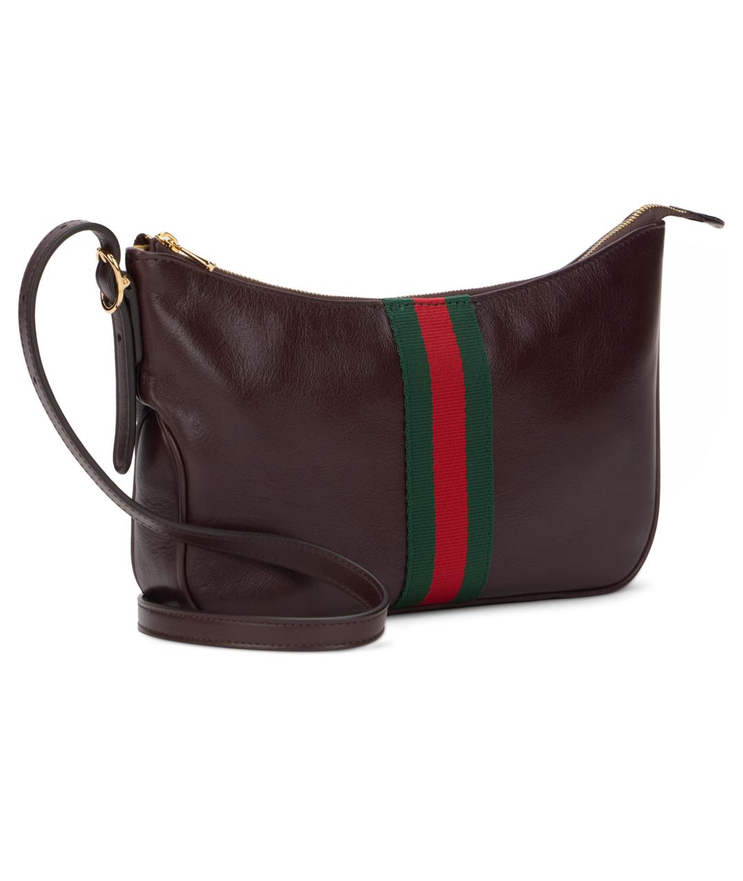 GUCCI Коричневая кожаная сумка на плечо, фото 3