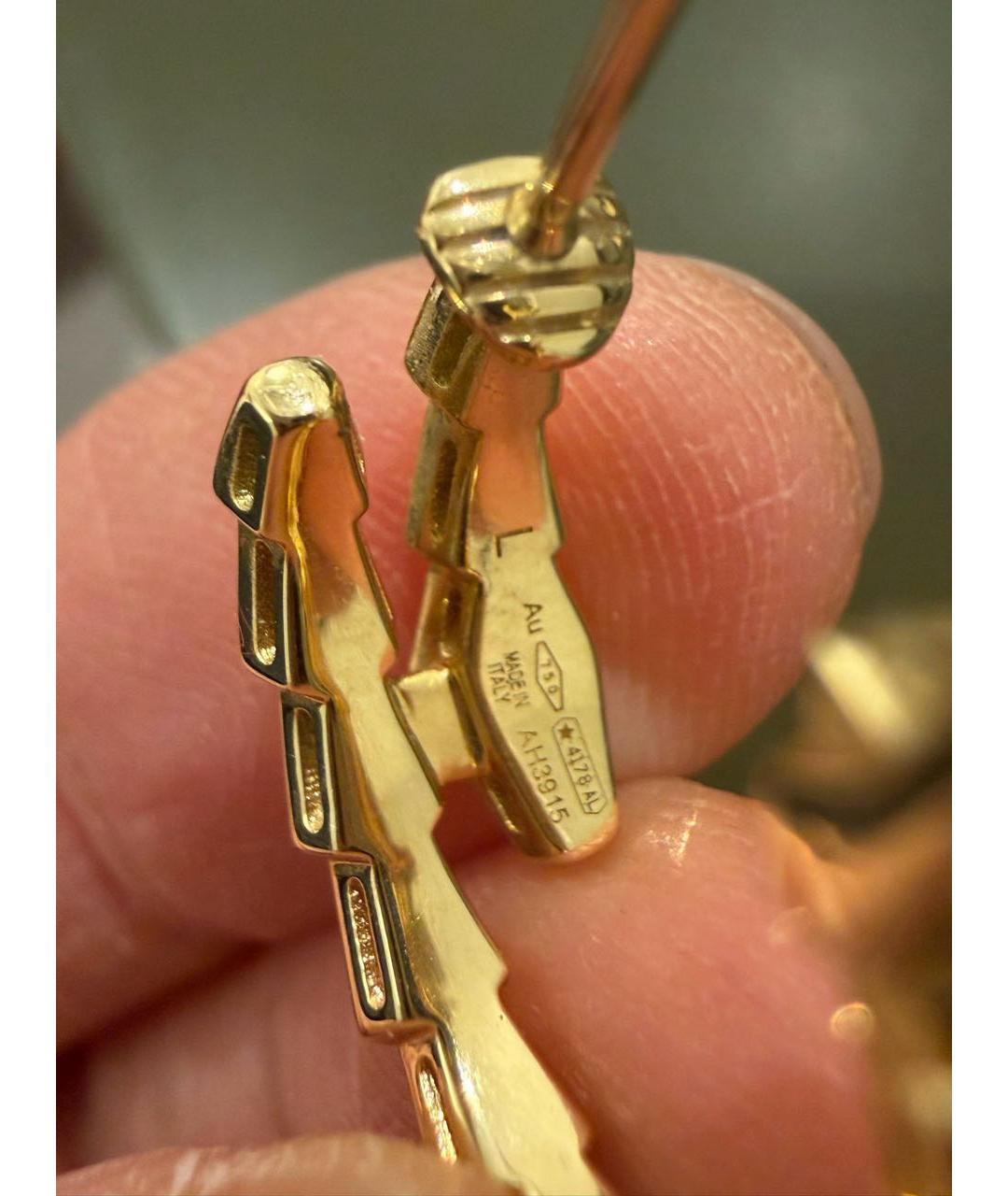 BVLGARI Желтые серьги из желтого золота, фото 3