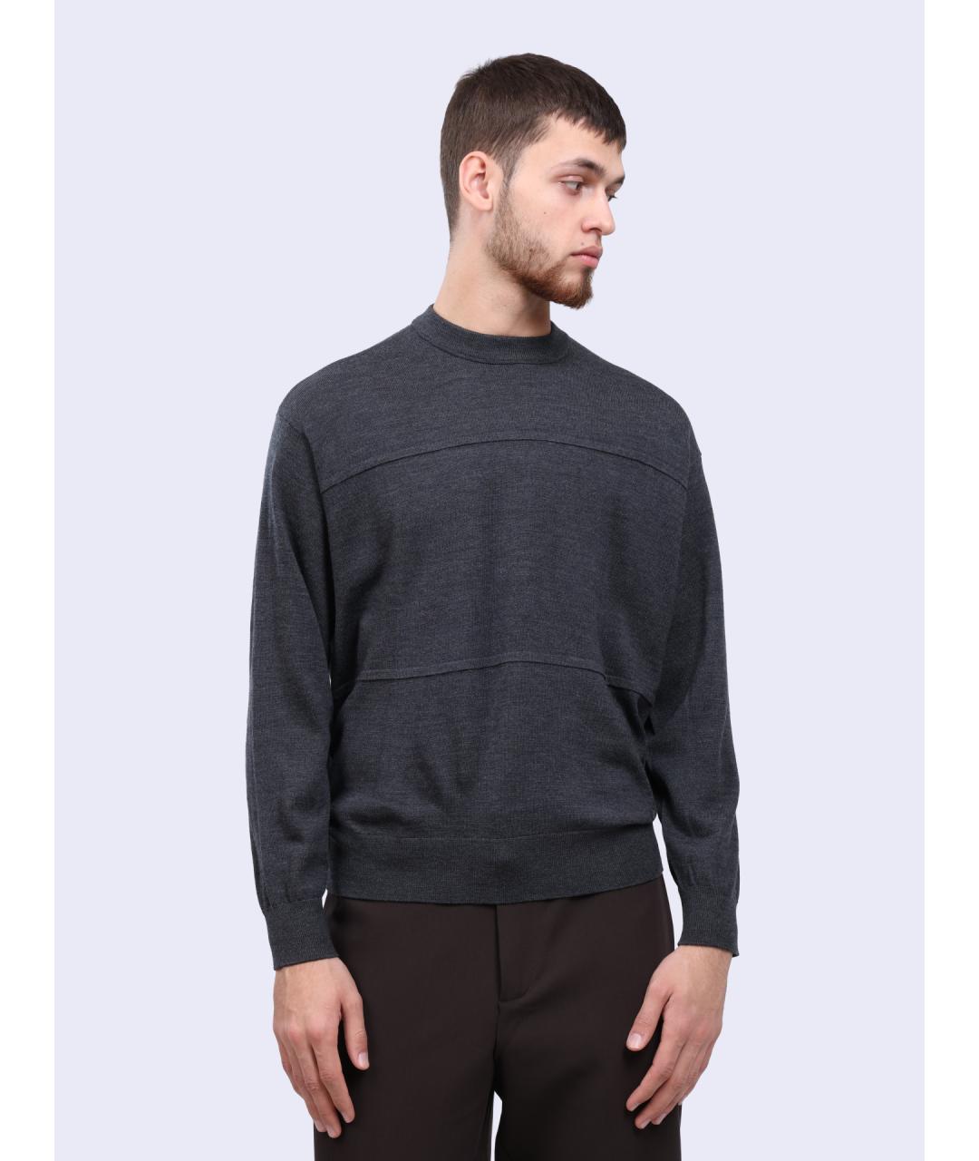 EMPORIO ARMANI Серый джемпер / свитер, фото 2