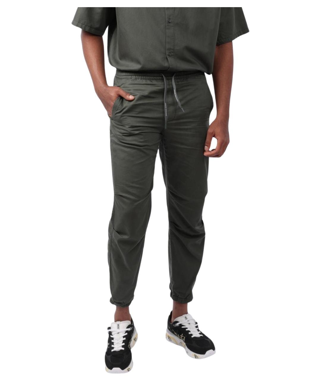 ARMANI EXCHANGE Серые хлопковые повседневные брюки, фото 1