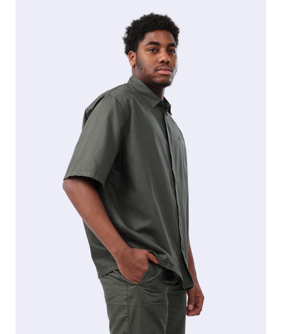 ARMANI EXCHANGE Серая хлопковая кэжуал рубашка, фото 5