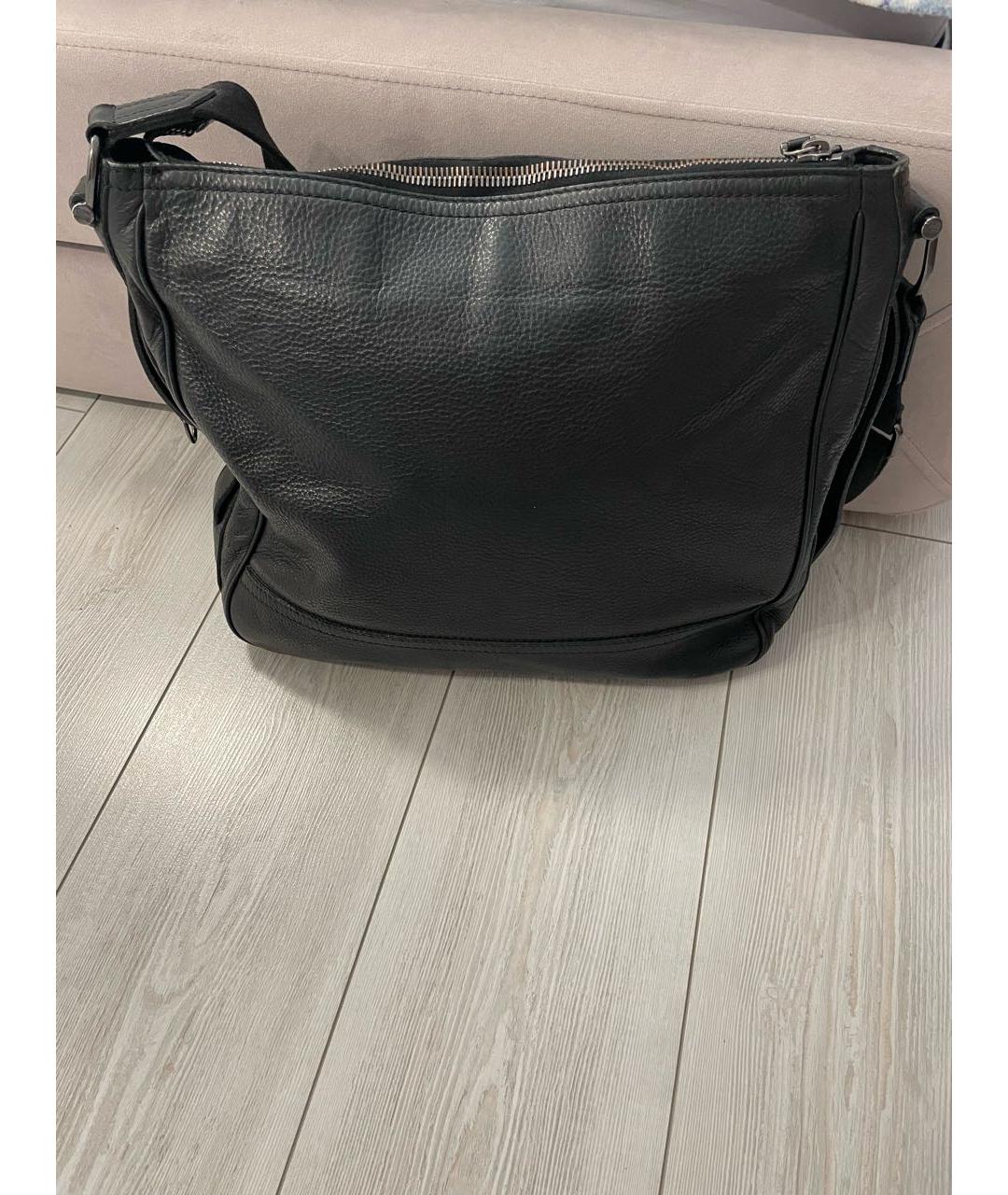 BURBERRY Черная кожаная сумка на плечо, фото 3