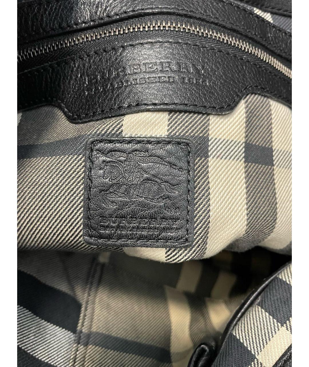 BURBERRY Черная кожаная сумка на плечо, фото 4