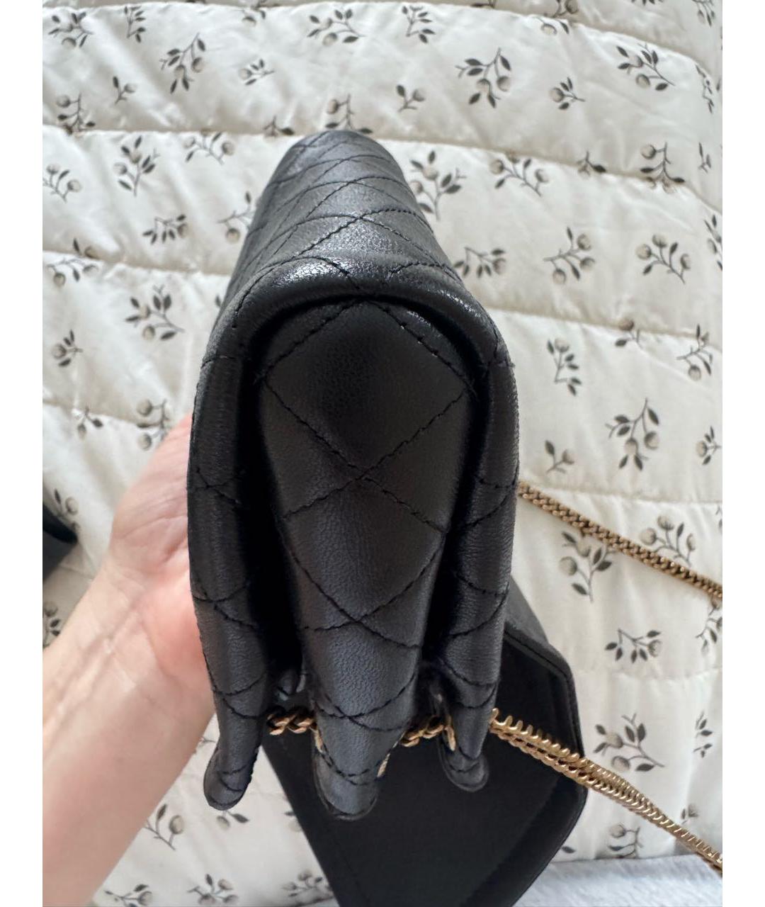 SAINT LAURENT Черная кожаная сумка через плечо, фото 5