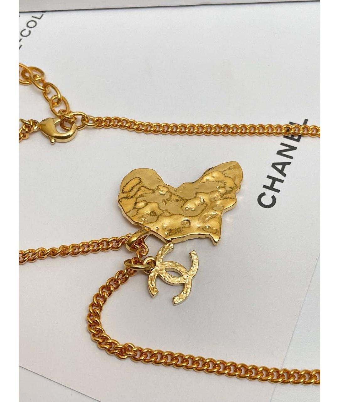CHANEL Золотая металлическая подвеска, фото 3