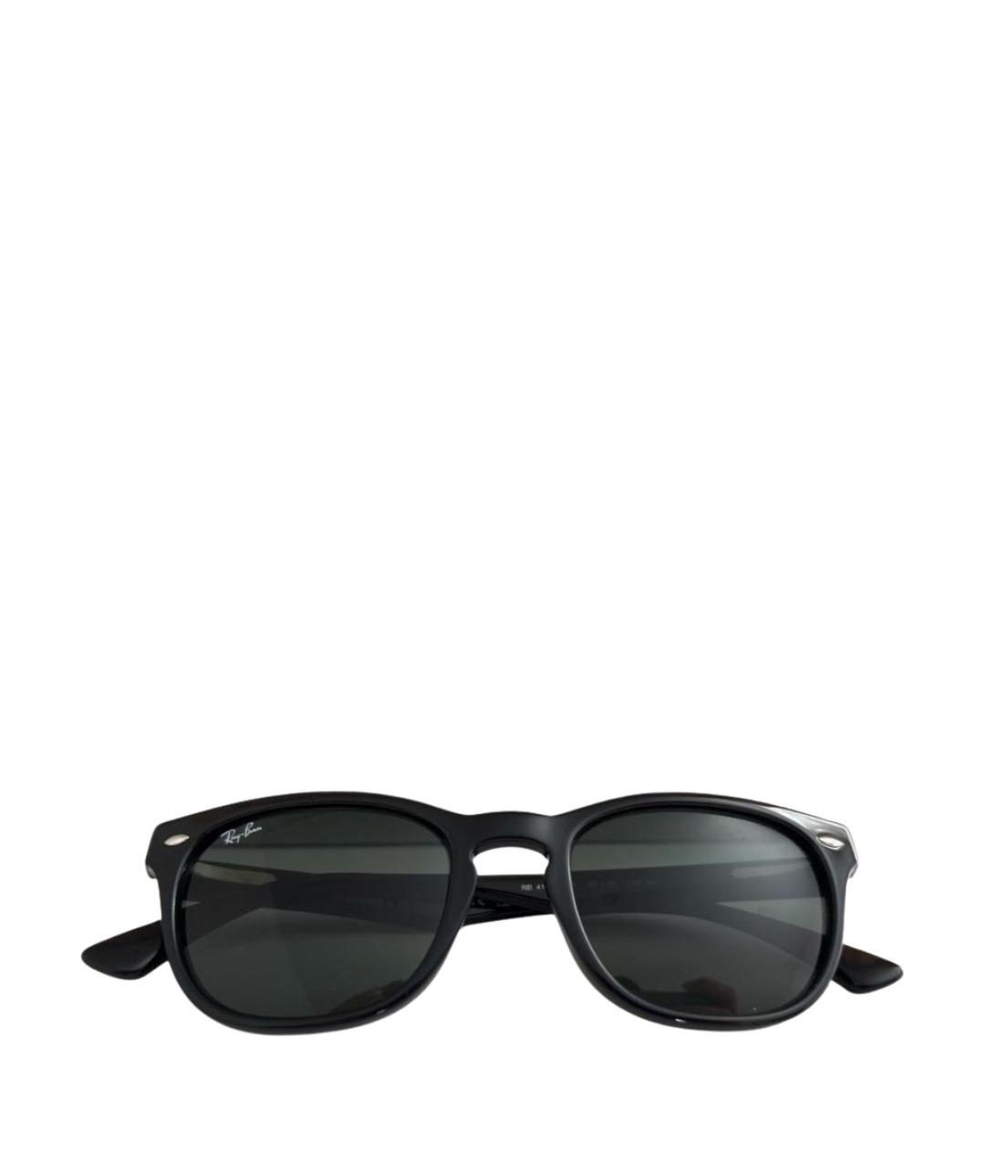 RAY BAN Черные пластиковые солнцезащитные очки, фото 1