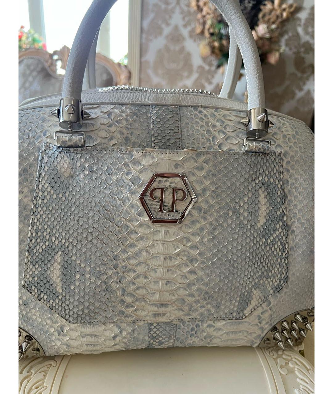 PHILIPP PLEIN Сумка с короткими ручками из экзотической кожи, фото 6