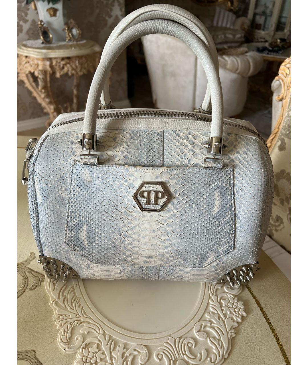 PHILIPP PLEIN Сумка с короткими ручками из экзотической кожи, фото 8