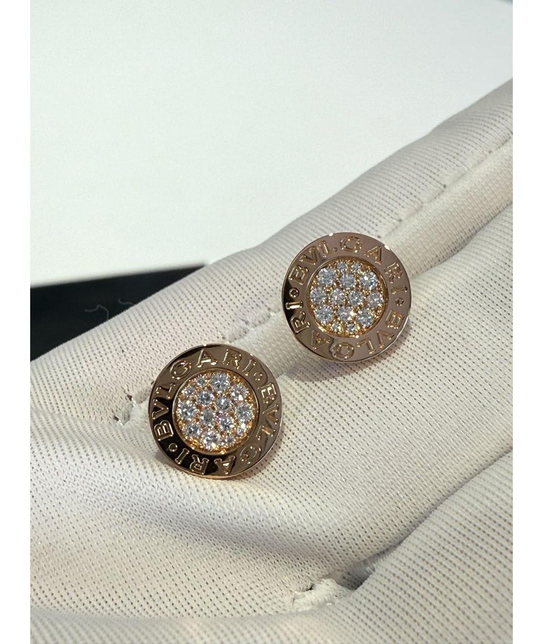BVLGARI Золотые серьги из розового золота, фото 2