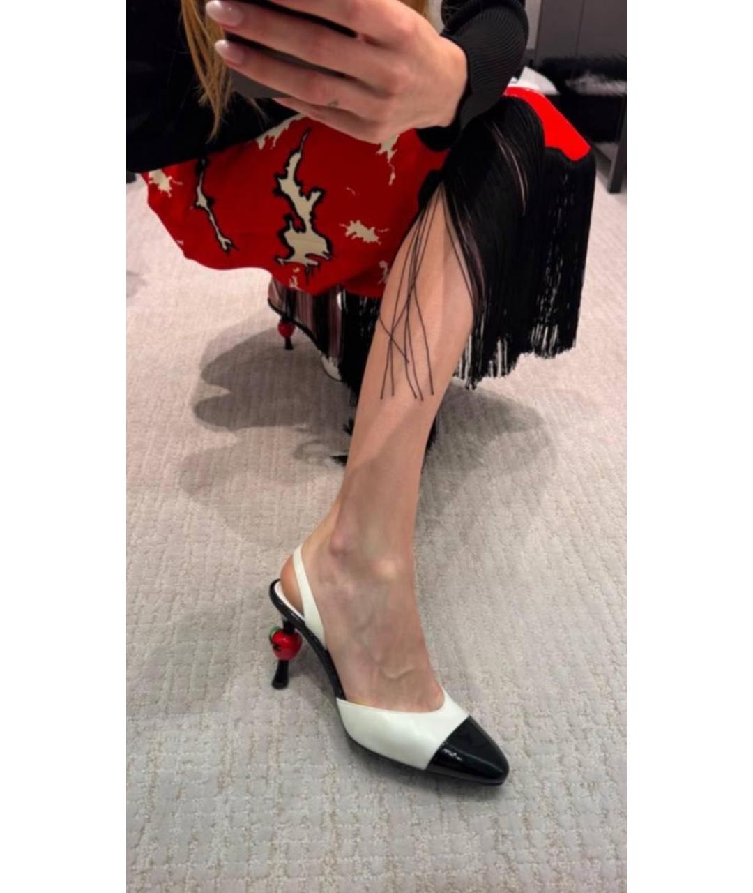 CHANEL Белые кожаные туфли, фото 4