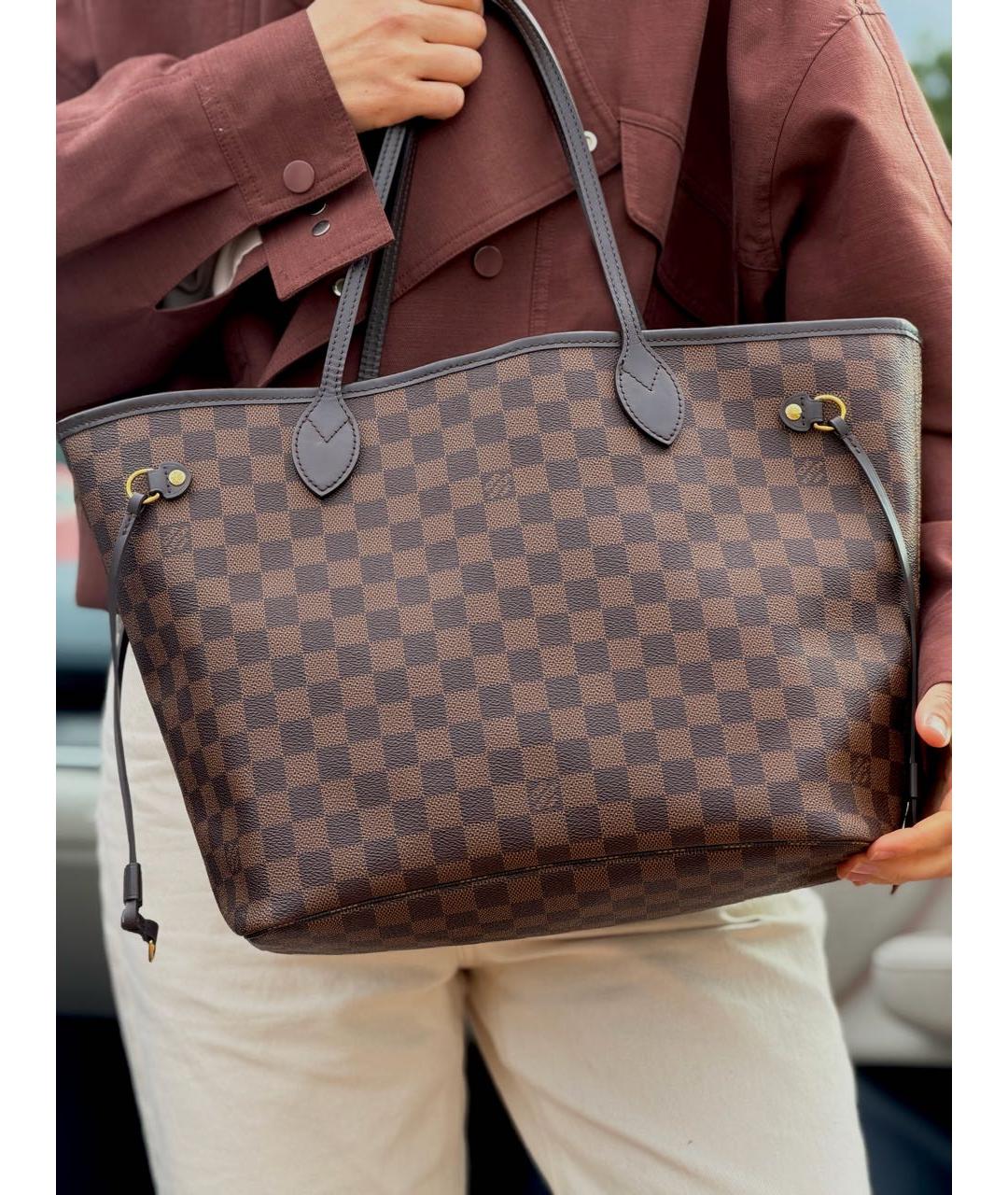 LOUIS VUITTON Коричневая сумка тоут, фото 3