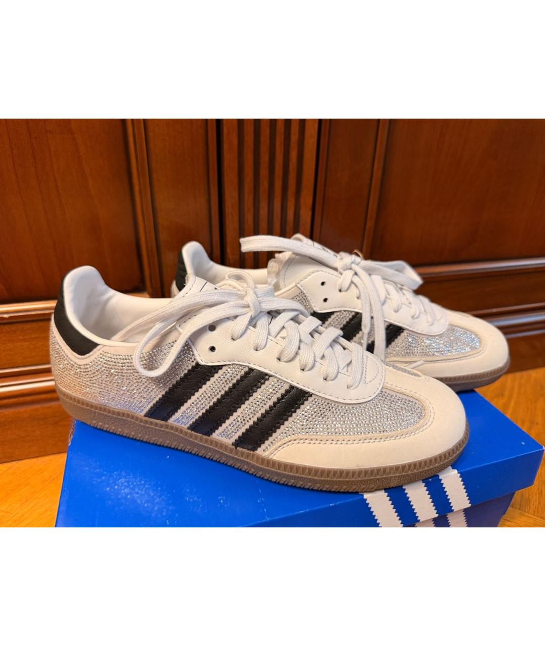 ADIDAS Белые замшевые кеды, фото 3
