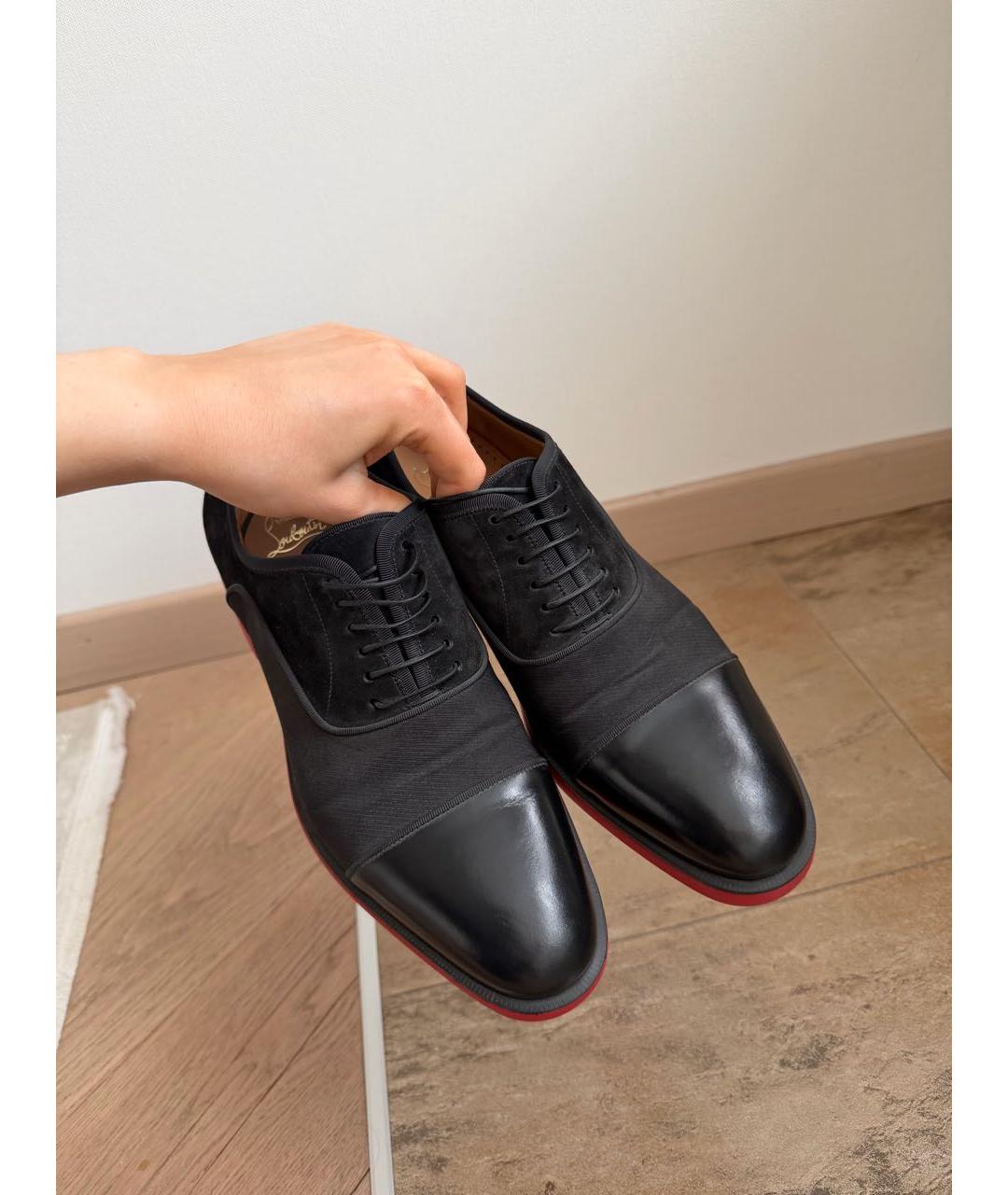 CHRISTIAN LOUBOUTIN Черные кожаные туфли, фото 8
