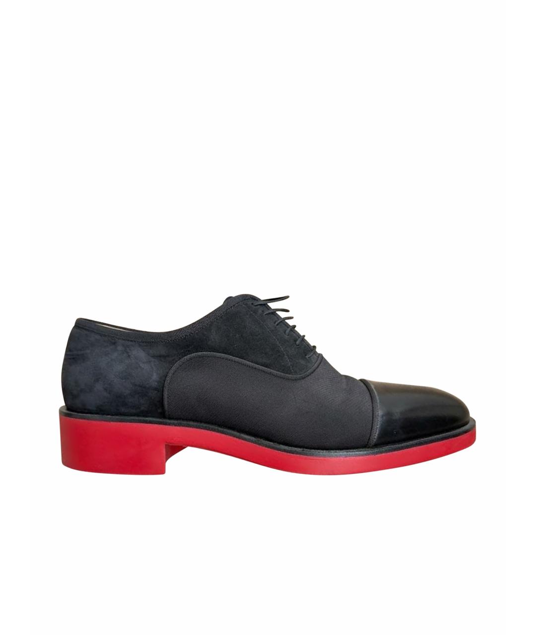 CHRISTIAN LOUBOUTIN Черные кожаные туфли, фото 1