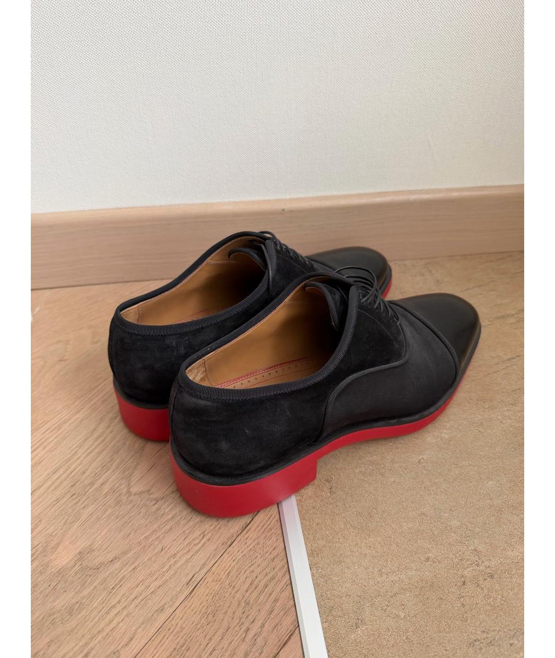 CHRISTIAN LOUBOUTIN Черные кожаные туфли, фото 4