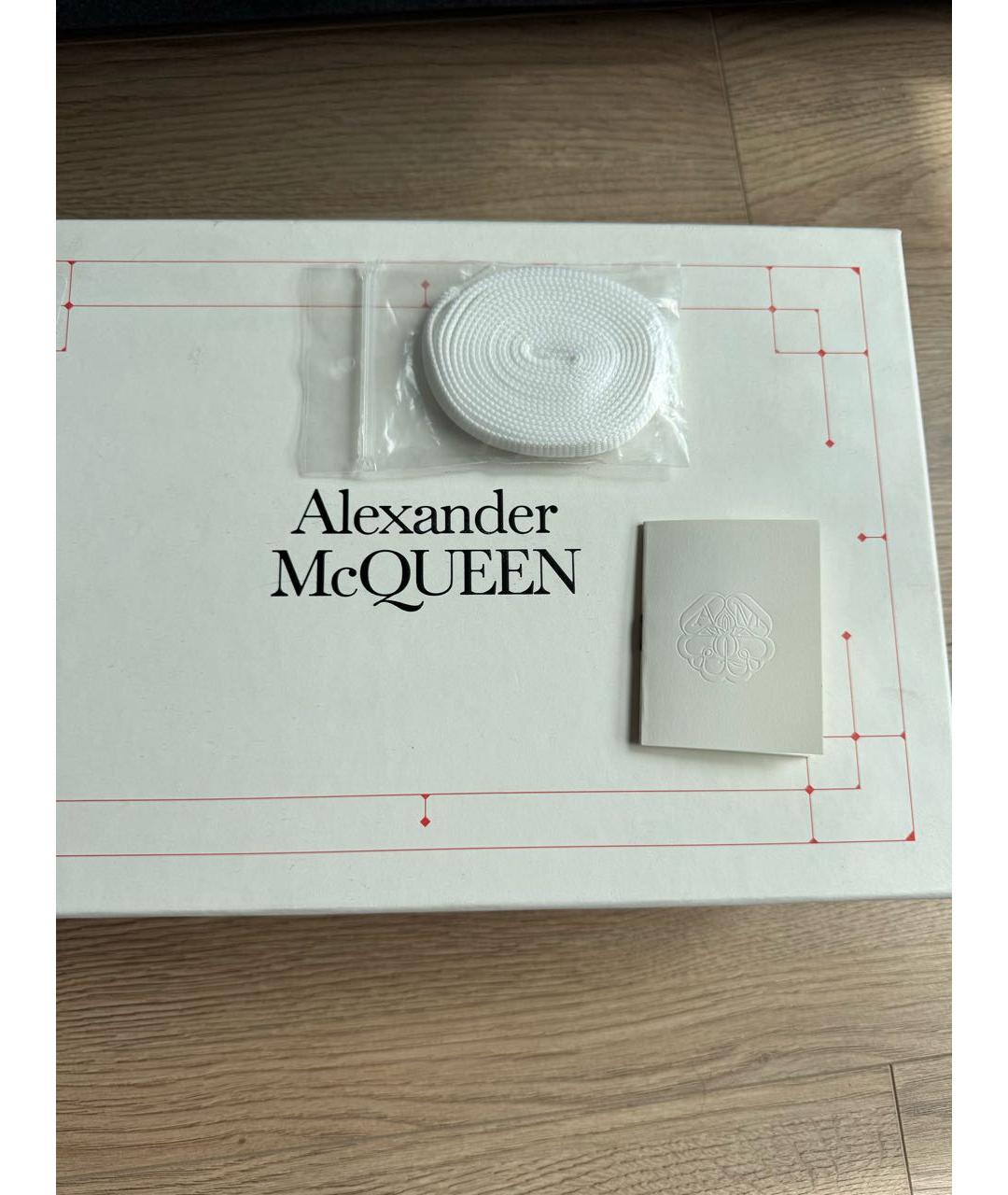 ALEXANDER MCQUEEN Белые кожаные низкие кроссовки / кеды, фото 7