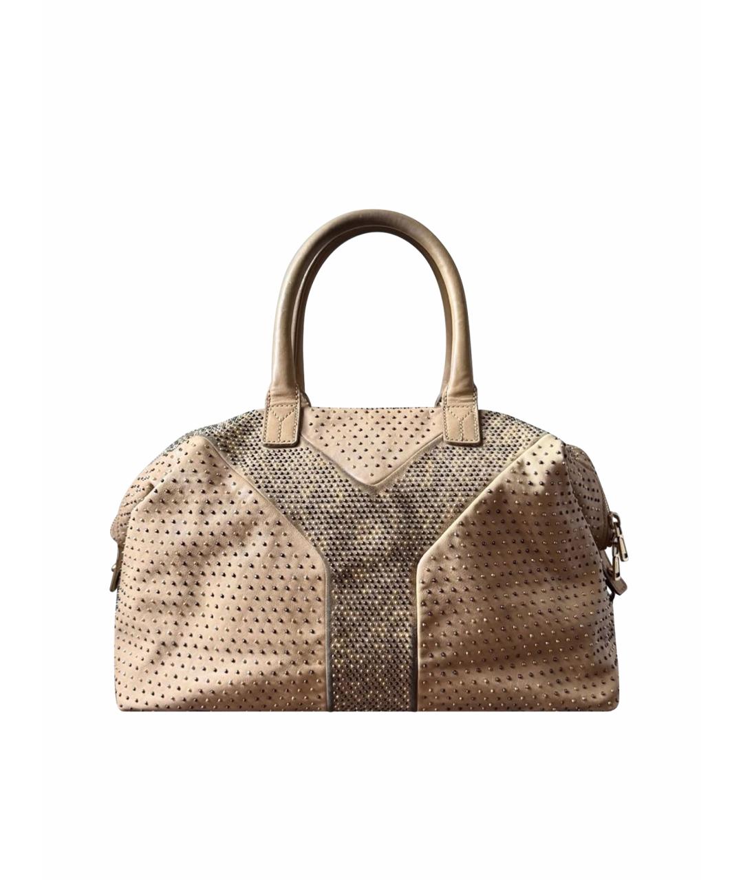 SAINT LAURENT Кожаная сумка с короткими ручками, фото 1