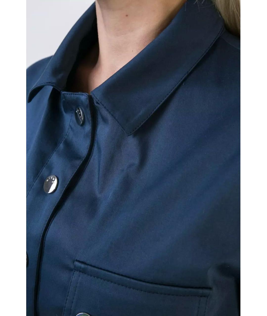 KITON Темно-синее хлопковое повседневное платье, фото 6