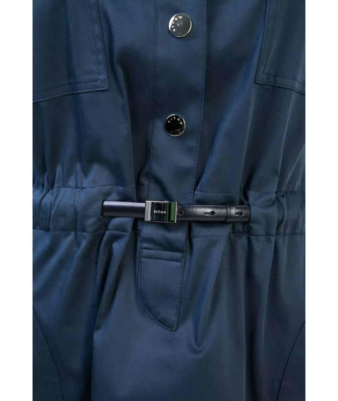 KITON Темно-синее хлопковое повседневное платье, фото 5