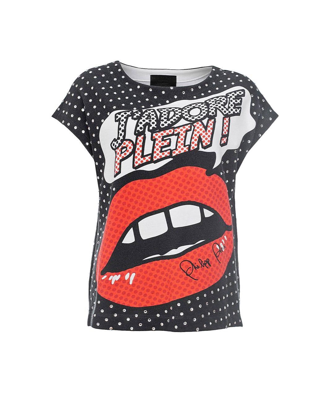 PHILIPP PLEIN Мульти хлопковая футболка, фото 1