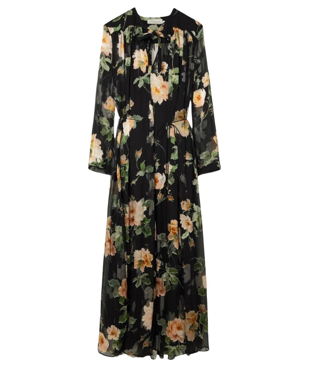 ZIMMERMANN Черное вискозное коктейльное платье, фото 1