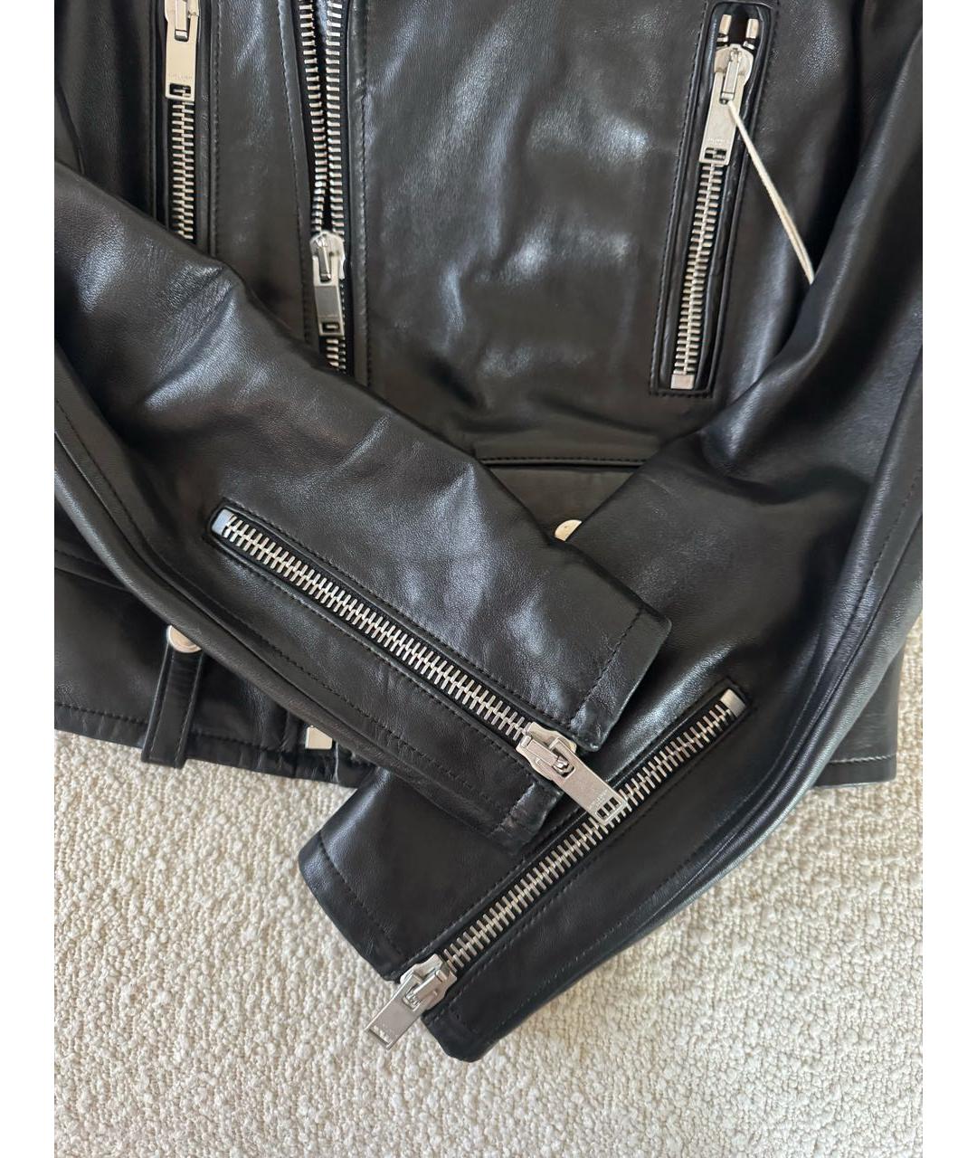 SAINT LAURENT Черная кожаная куртка, фото 7