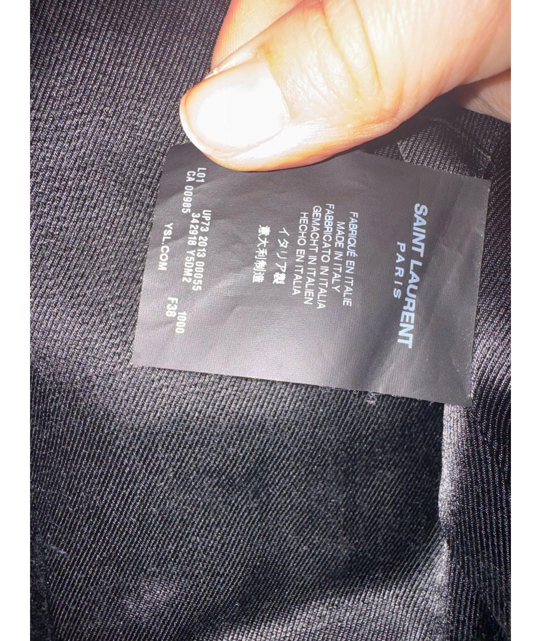 SAINT LAURENT Черная кожаная куртка, фото 4