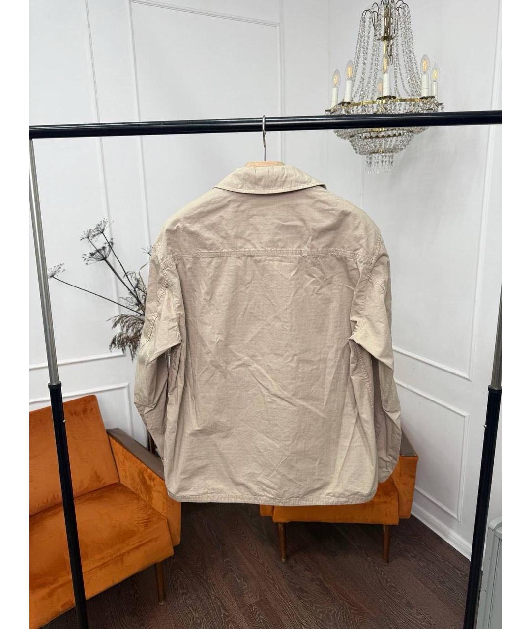 STONE ISLAND Бежевая хлопковая куртка, фото 8