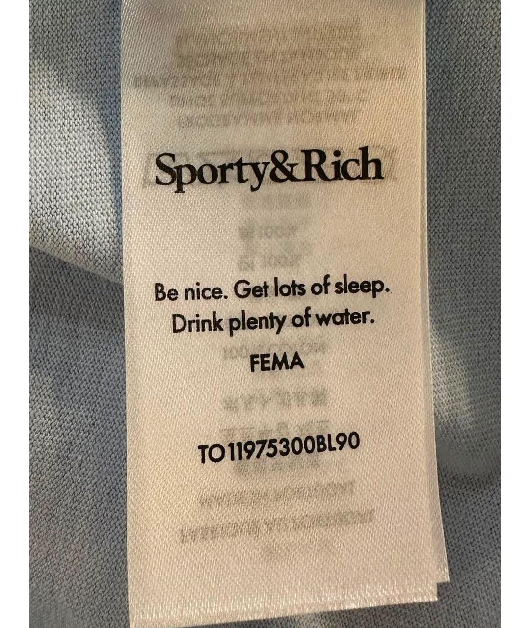 SPORTY AND RICH Голубой хлопковый спортивные костюмы, фото 5