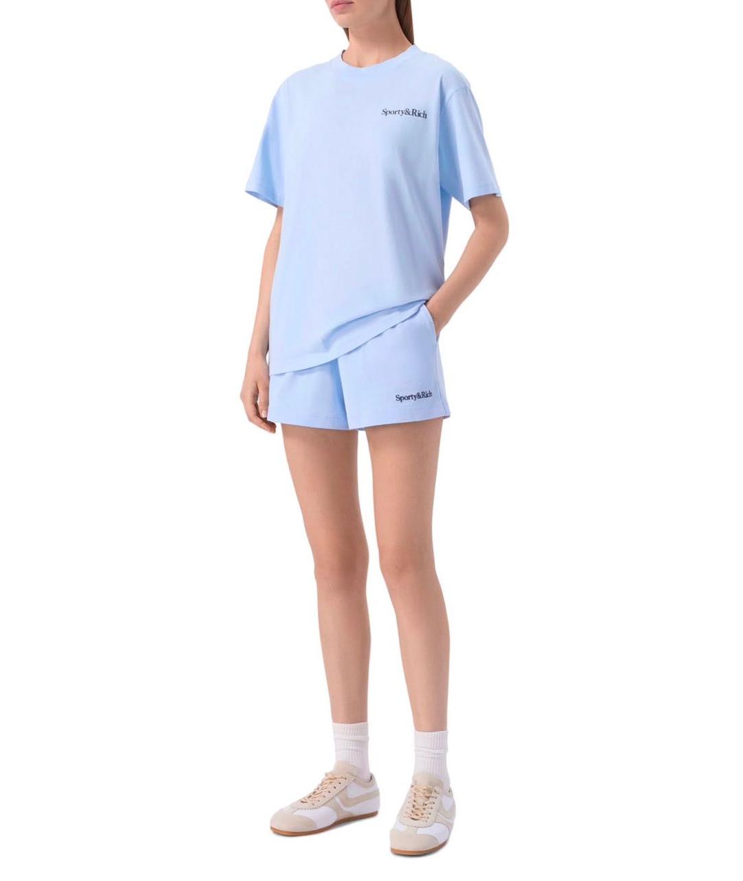 SPORTY AND RICH Голубой хлопковый спортивные костюмы, фото 7