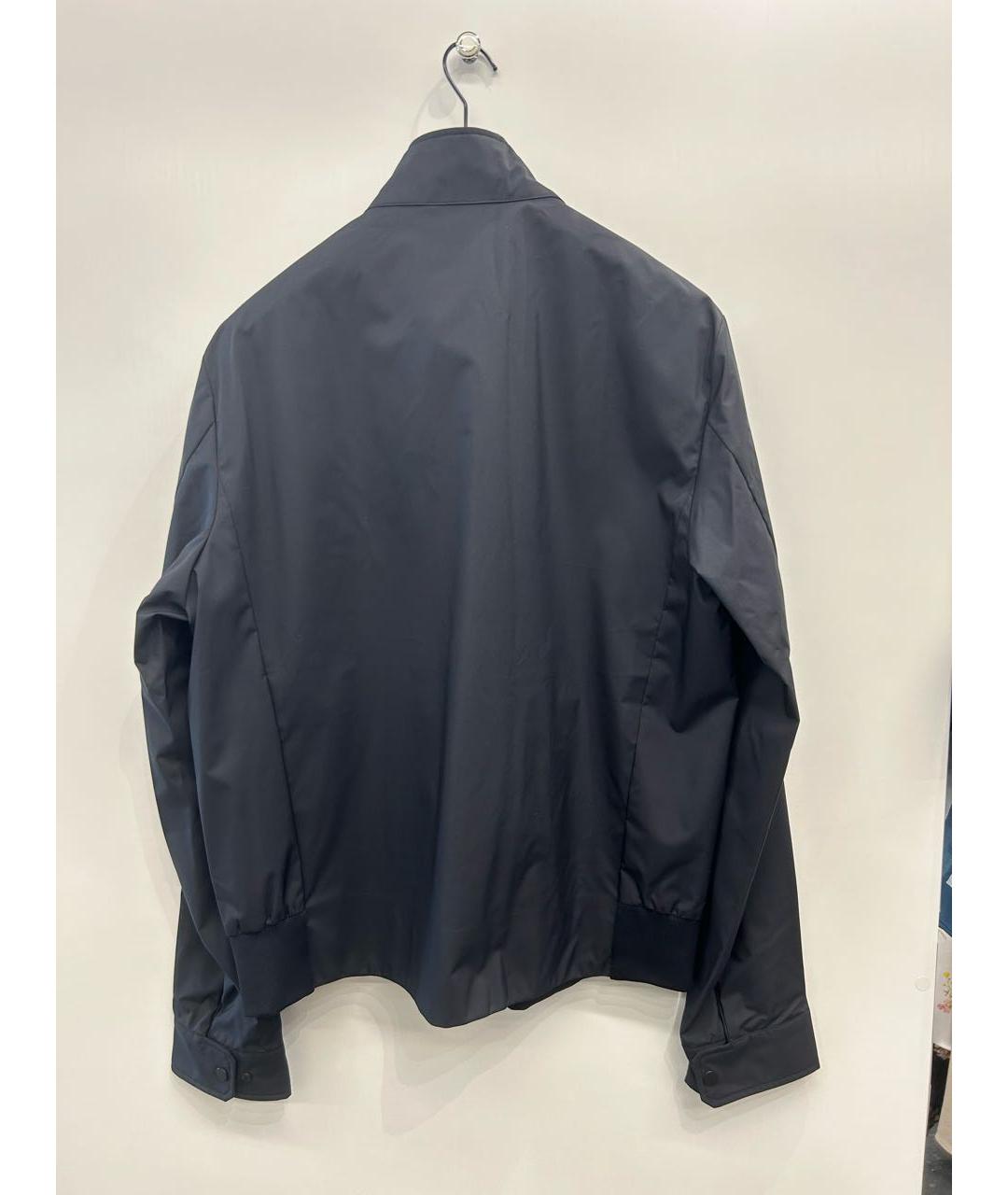 MONCLER Темно-синяя полиэстеровая куртка, фото 2