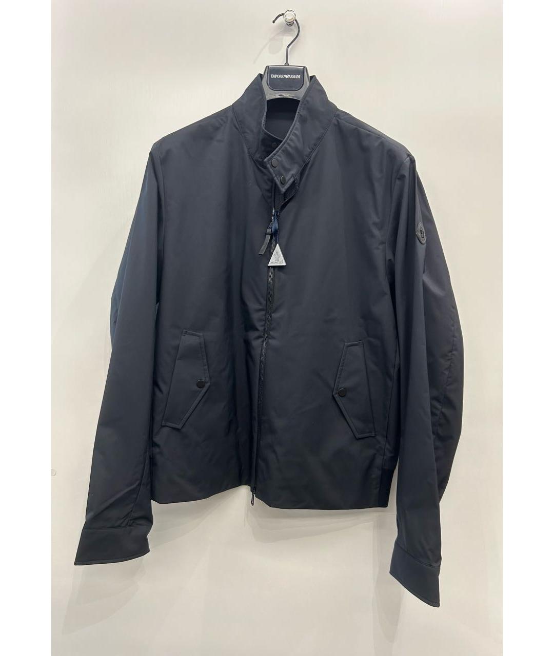 MONCLER Темно-синяя полиэстеровая куртка, фото 9