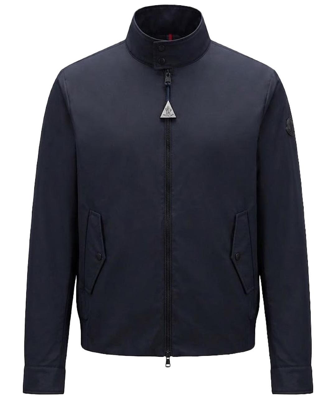 MONCLER Темно-синяя полиэстеровая куртка, фото 1