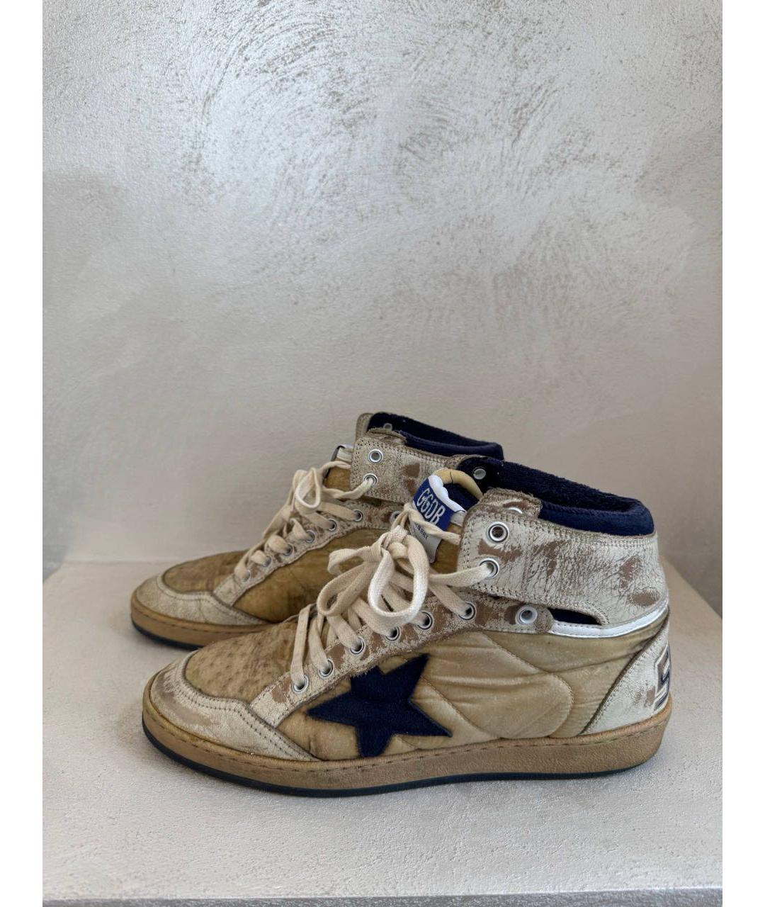 GOLDEN GOOSE Горчичные высокие кроссовки / кеды, фото 5