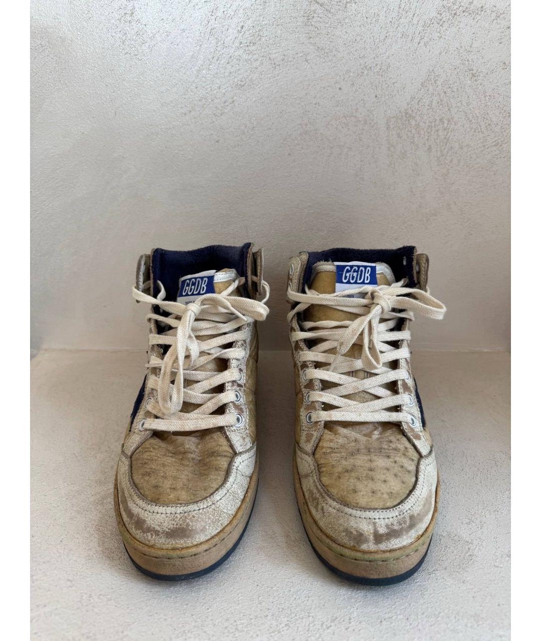 GOLDEN GOOSE Горчичные высокие кроссовки / кеды, фото 2