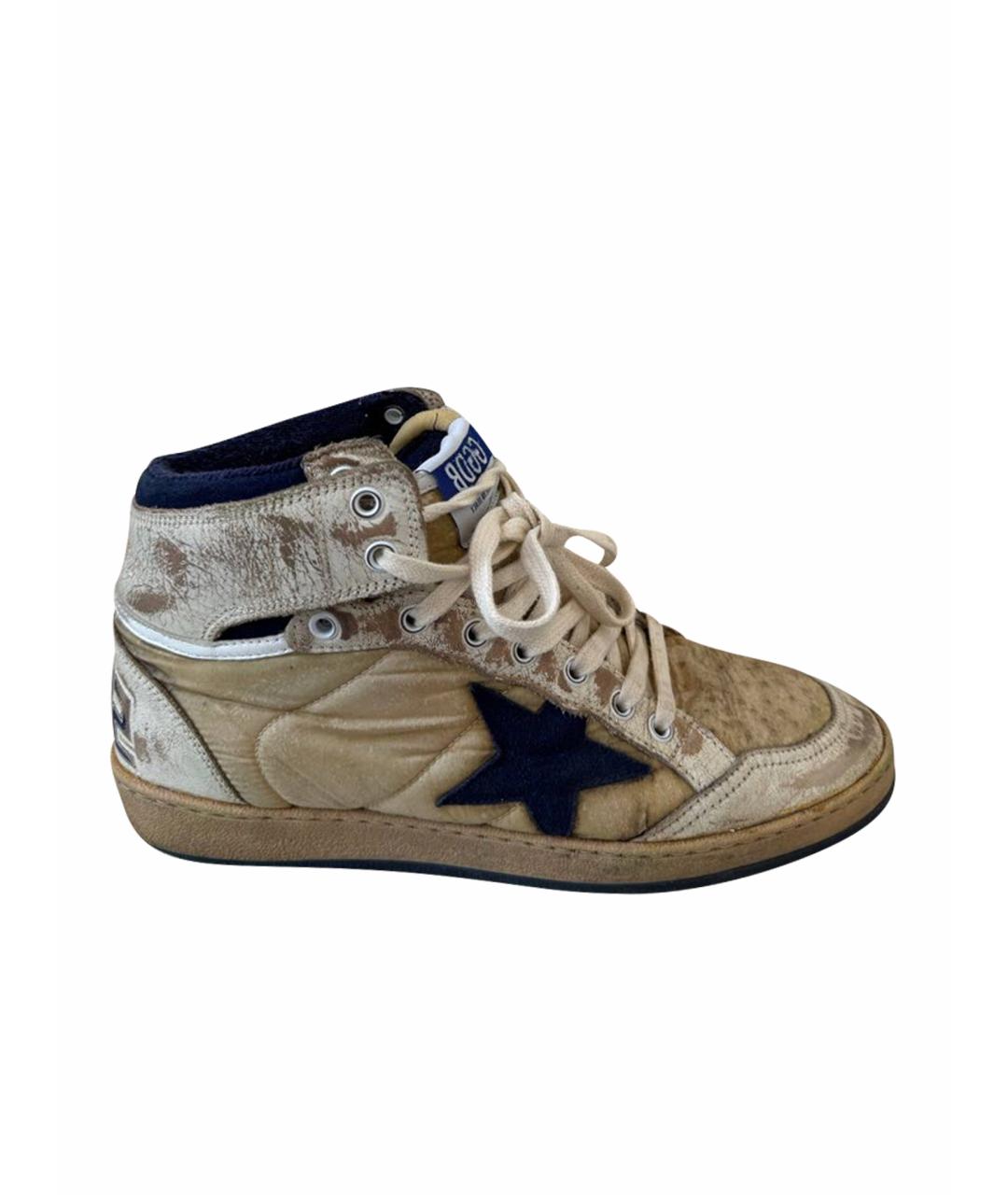GOLDEN GOOSE Горчичные высокие кроссовки / кеды, фото 1