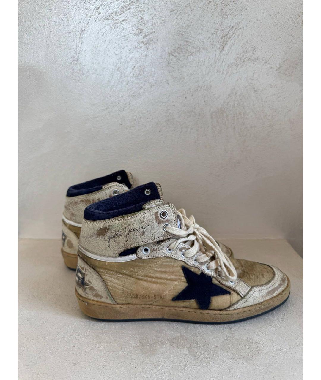 GOLDEN GOOSE Горчичные высокие кроссовки / кеды, фото 3