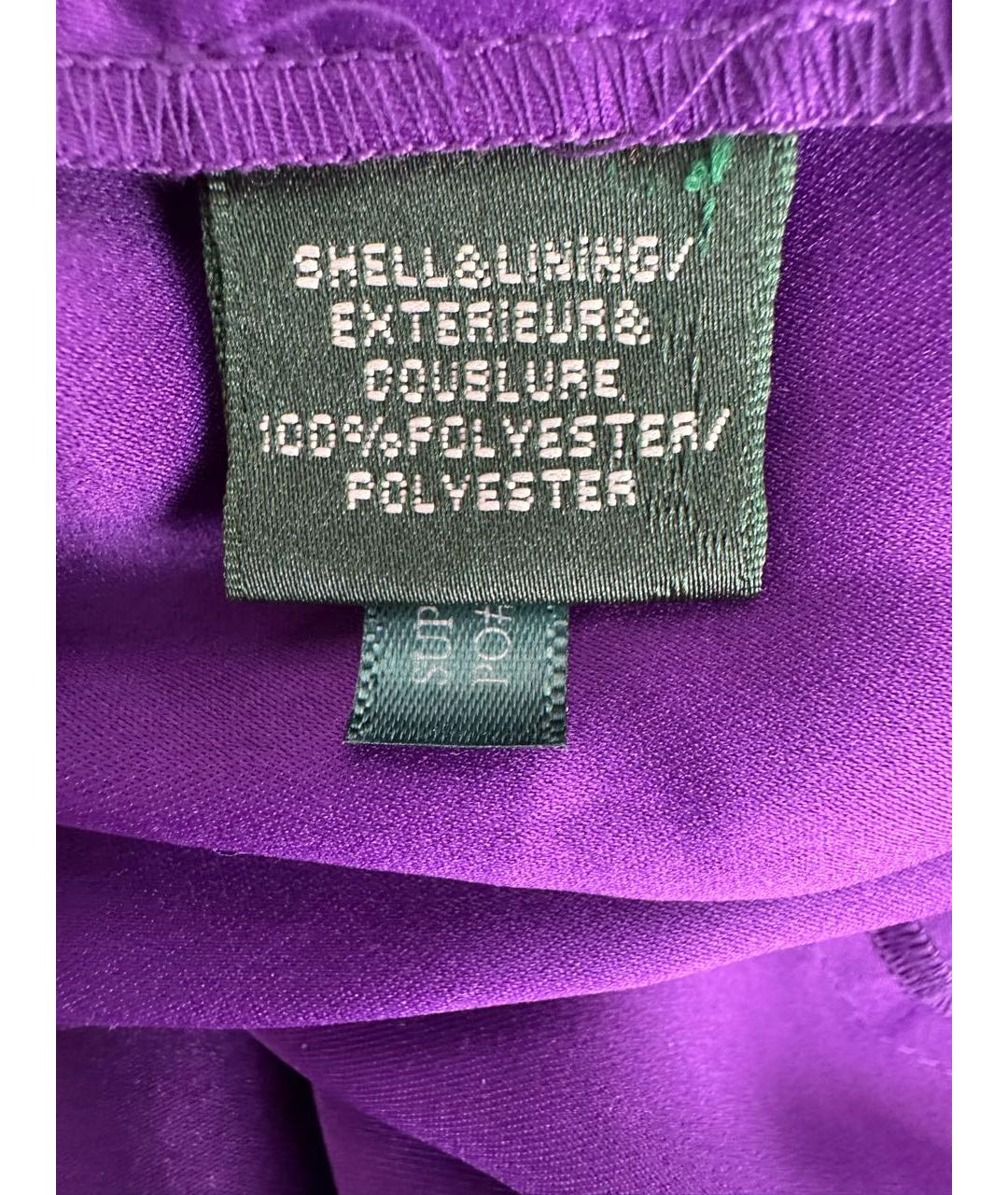RALPH LAUREN Фиолетовое полиэстеровое вечернее платье, фото 7