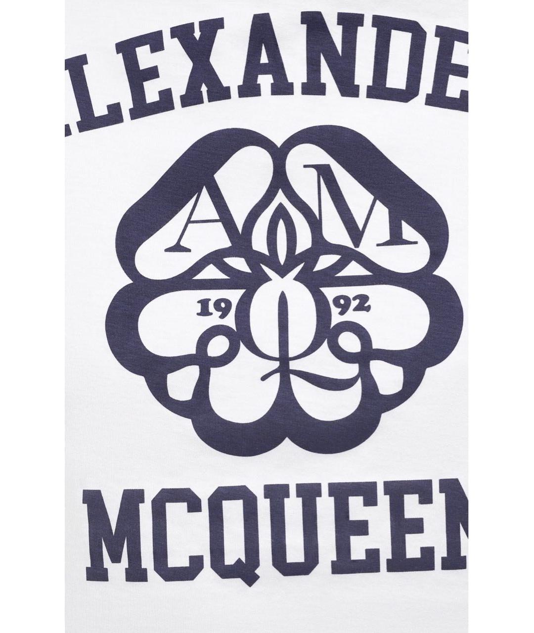 ALEXANDER MCQUEEN Белая хлопковая футболка, фото 5