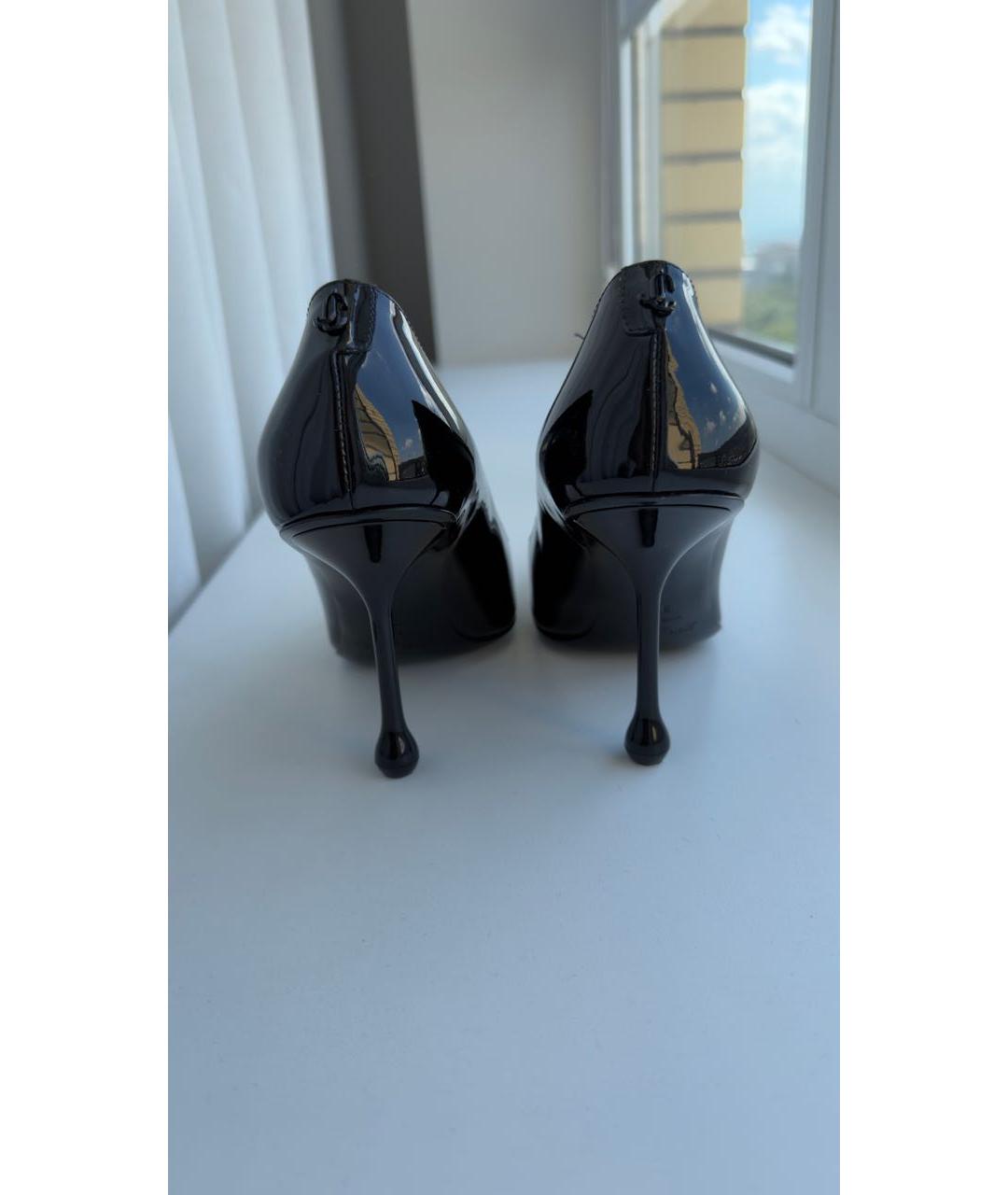 JIMMY CHOO Черные туфли из лакированной кожи, фото 4