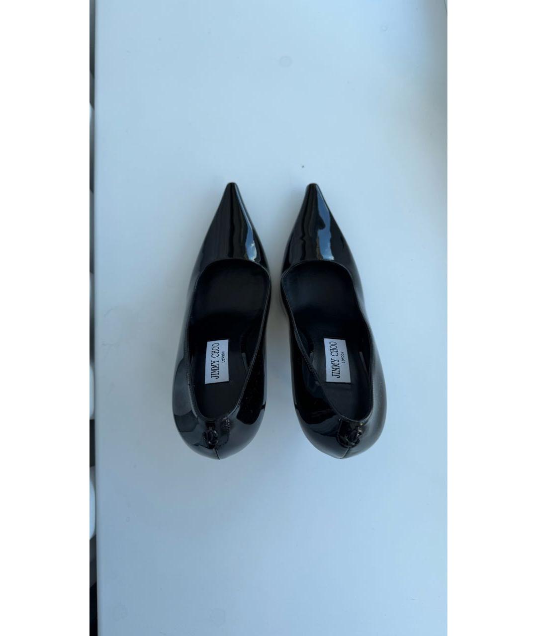 JIMMY CHOO Черные туфли из лакированной кожи, фото 3