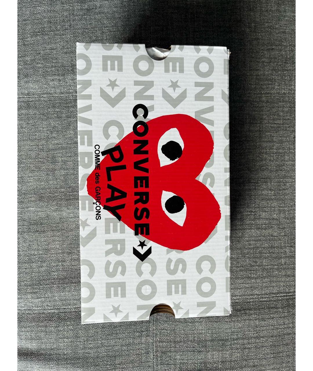 COMME DES GARÇONS PLAY Белые текстильные кеды, фото 6
