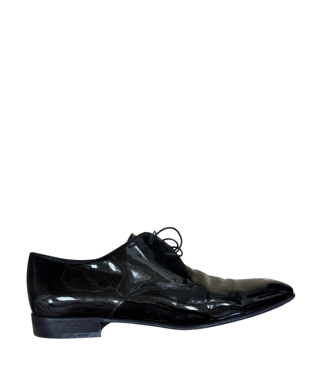 FERRAGAMO Черные туфли из лакированной кожи, фото 1
